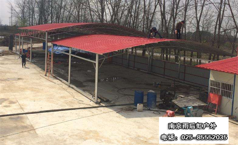 南京钢筋棚制作厂家 带轨道彩钢棚活动钢筋加工蓬钢结构物流存放挡
