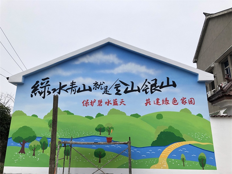墙体彩绘 新农村3d立体画 农村涂鸦彩绘 艺术农村 乡村旅游墙体彩绘
