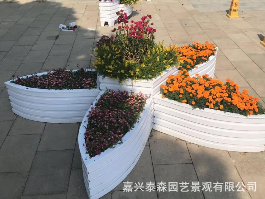 中国风PVC花盆户外花箱人行道隔离花槽景观花箱定做送货上门