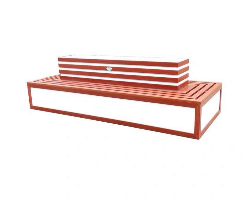 长方形坐凳花箱园艺景观工程户外PVC微发泡座椅花箱可定制