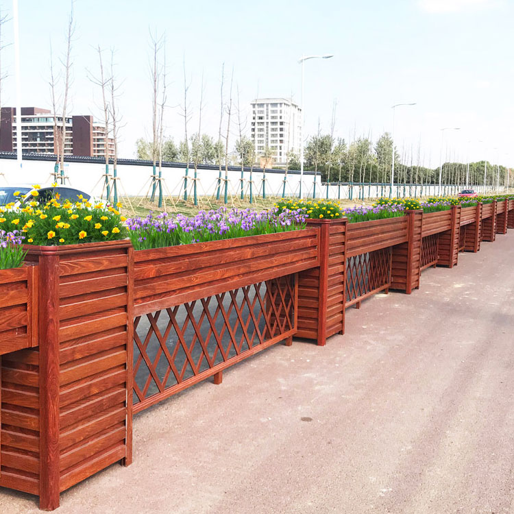 供应杰欣园艺 铝合金花箱护栏 道路花箱 市政花箱 隔离花箱 护栏花箱 