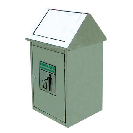 批发不锈钢果皮箱户外小区机场垃圾桶公园景区果壳箱可单双垃圾箱