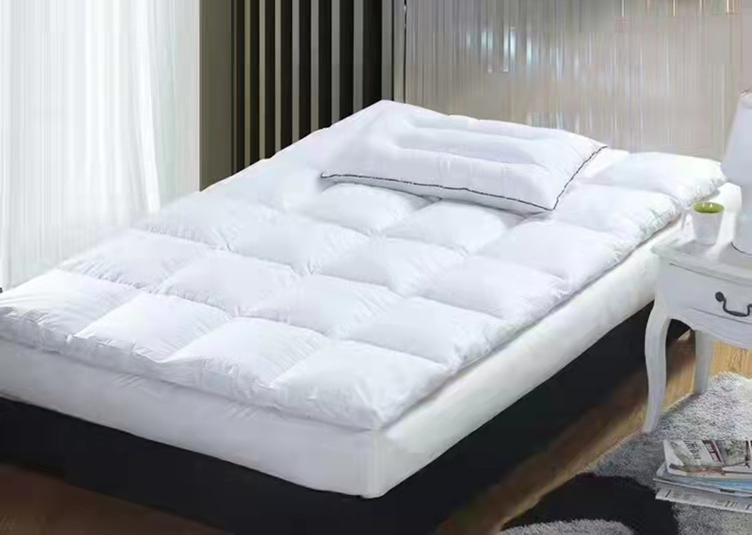 客房床上用品保护垫厂家 防滑交织棉保护床垫批发酒店纯棉床护