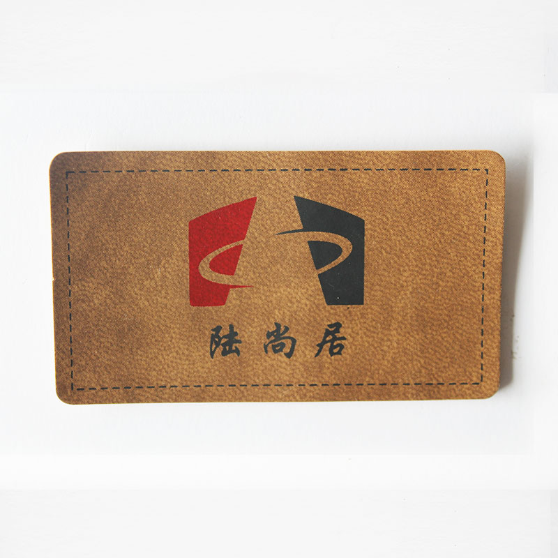 厂家高频皮牌订做 定制压印牛仔裤服装商标 电压牛皮革PU皮皮牌  颜悦皮标生产厂家