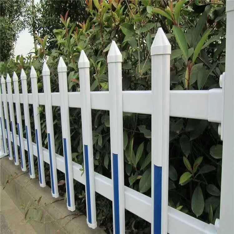 pvc护栏白色花坛栅栏 园林绿化带草坪护栏 U型锌钢小草围挡
