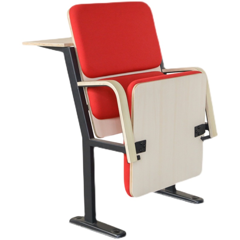 简约软垫礼堂椅后置桌板学生阶梯教室排椅固定联排软包椅子带桌板